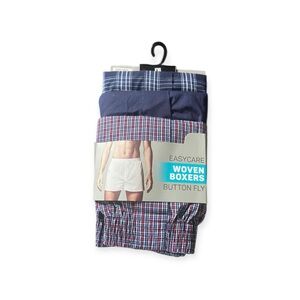 Easy Care Woven Boxers Button Fly | NWT